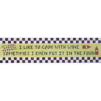 click here to view larger image of Bookweight - I Like to Cook with Wine…. (hand painted canvases)