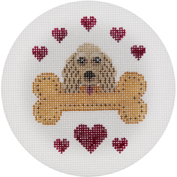 click here to view larger image of Buff Cocker Spaniel Loves His Bone (hand painted canvases)