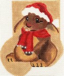 click here to view larger image of Cozy Bunny Mini-Sock (hand painted canvases)
