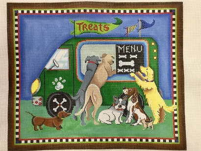 click here to view larger image of Doggie Treat Wagon (hand painted canvases)