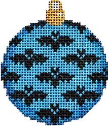 click here to view larger image of Bats Mini Ball/Blue (hand painted canvases)