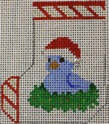 click here to view larger image of Christmas Critter Bird (hand painted canvases)