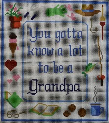 click here to view larger image of Know a Lot/Grandpa (hand painted canvases)