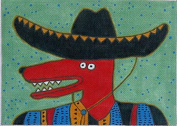 click here to view larger image of Sombrero Dog (hand painted canvases)