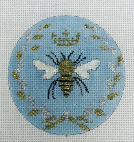 click here to view larger image of Bee - Light Blue (hand painted canvases)