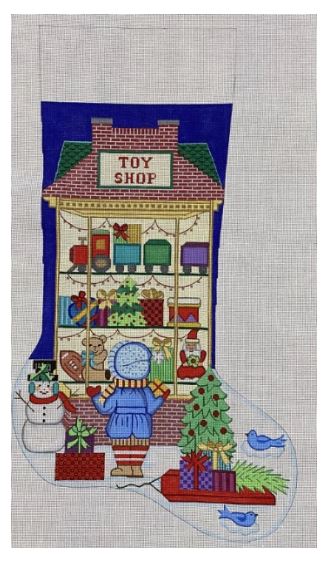 click here to view larger image of Christmas Stocking - 7333 (hand painted canvases)