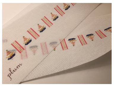 click here to view larger image of Sailboat Belt (hand painted canvases)
