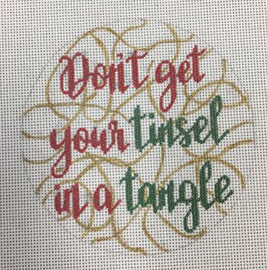 click here to view larger image of Don't Get Your Tinsel in a Tangle (hand painted canvases)