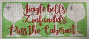 click here to view larger image of Jingle Bells Zinfandels Pass the Cabernet (hand painted canvases)