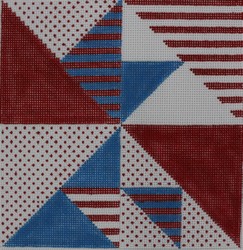 click here to view larger image of Americana Patchwork (hand painted canvases)