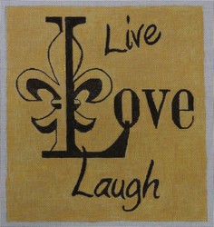 click here to view larger image of Live Love Laugh (hand painted canvases)