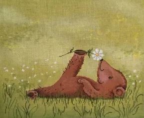 click here to view larger image of Relaxing Little Bear (hand painted canvases)