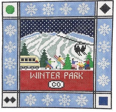 click here to view larger image of Winter Park Colorado (hand painted canvases)