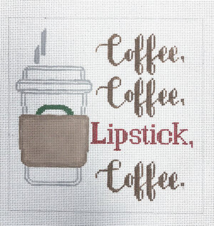click here to view larger image of Coffee Coffee Lipstick Coffee (hand painted canvases)