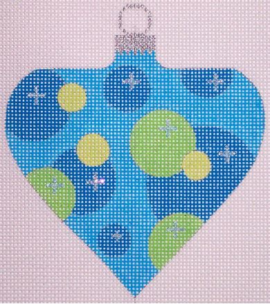 click here to view larger image of Atomic Christmas Blue Bubble Bauble (hand painted canvases)