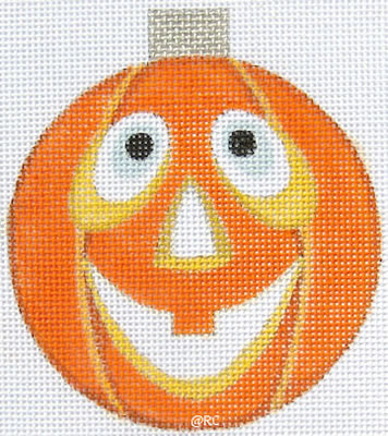 click here to view larger image of Pumpkin Ornament (hand painted canvases)