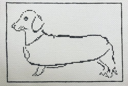 click here to view larger image of Dachshund (hand painted canvases)