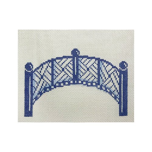 click here to view larger image of Footbridge Ornament (hand painted canvases)
