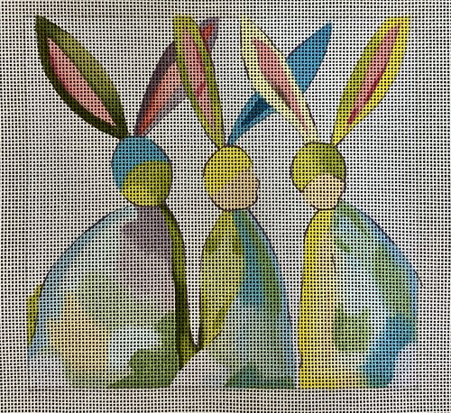 click here to view larger image of Three Rabbits (hand painted canvases)