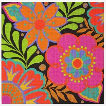 click here to view larger image of Harlequin Floral (hand painted canvases)