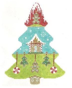 click here to view larger image of Sweet Gingerbread Tree (hand painted canvases)