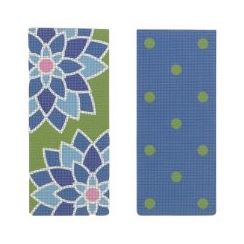 click here to view larger image of Eyeglass Case - Graphic Flower/Blue (printed canvas)
