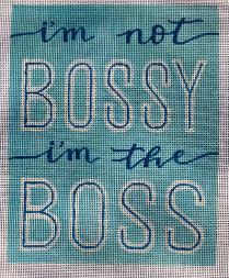 click here to view larger image of I'm Not Bossy (hand painted canvases)