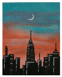 click here to view larger image of Good Night New York    (hand painted canvases)