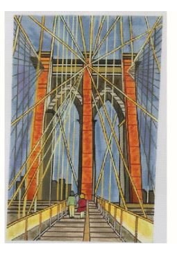 click here to view larger image of Brooklyn Bridge Morning (hand painted canvases)