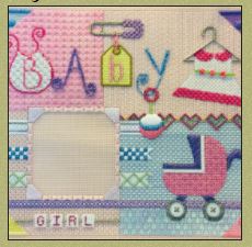 click here to view larger image of Baby Girl Scrapbook (hand painted canvases)