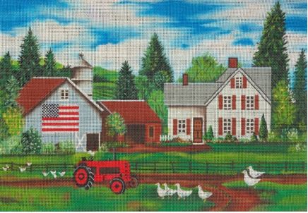 click here to view larger image of Ducks and Chickens (hand painted canvases)