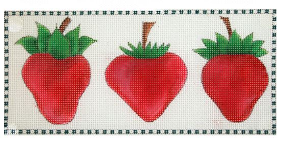 click here to view larger image of 3 Little Strawberries (hand painted canvases)
