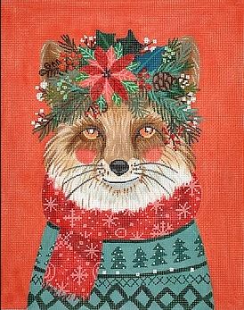 click here to view larger image of Christmas Squad - Fox (hand painted canvases 2)