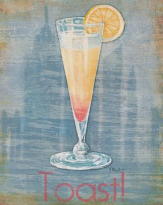 click here to view larger image of Big City Cocktails - Champagne   (hand painted canvases)