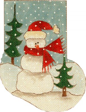 click here to view larger image of Woodland Snowman (hand painted canvases)