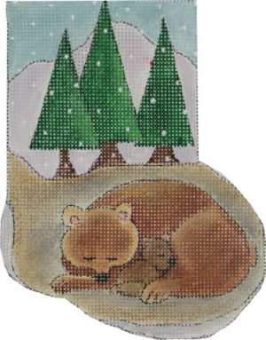 click here to view larger image of Winters Nap, A - Mother and Cub (hand painted canvases)