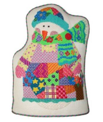 click here to view larger image of Patchwork Snowlady (hand painted canvases)