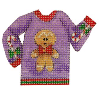 click here to view larger image of Gingerbread Ugly Sweater (hand painted canvases)