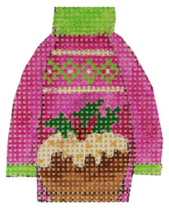 click here to view larger image of Plum Pudding Ugly Sweater (hand painted canvases)