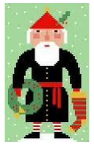 click here to view larger image of Black Santa (hand painted canvases)