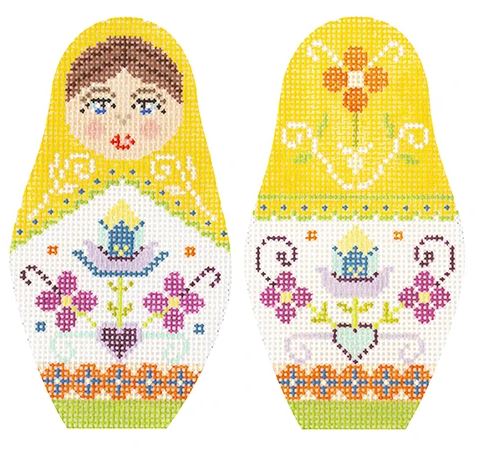 click here to view larger image of Folk Russian Dolls - Medium (hand painted canvases)
