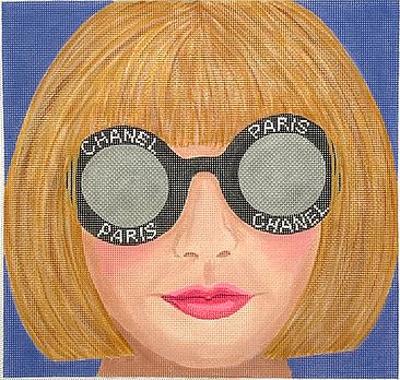 click here to view larger image of Glamour Gal Anna w/Chanel Dark Glasses (hand painted canvases 2)