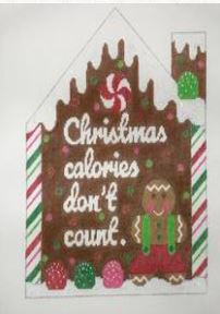 click here to view larger image of Christmas Calories don’t Count  (hand painted canvases)