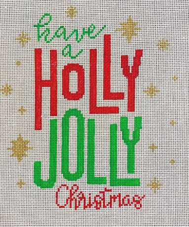 click here to view larger image of Have a Holly Jolly Christmas (hand painted canvases)