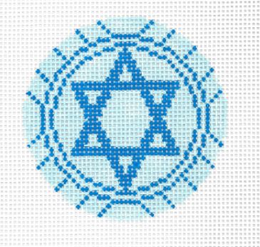 click here to view larger image of Star of David Ornament (hand painted canvases)