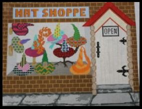 click here to view larger image of Witches Hat Shop (hand painted canvases)