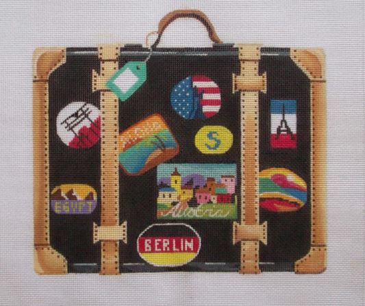 click here to view larger image of Vintage Suitcase (hand painted canvases)