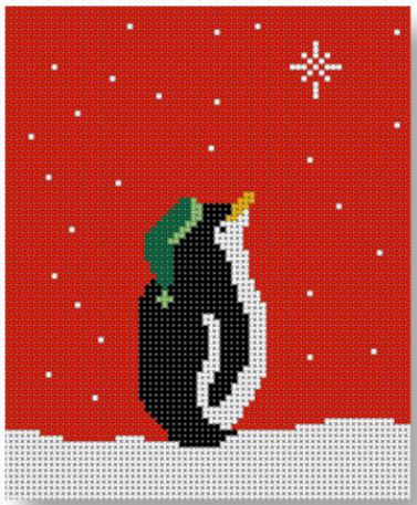 click here to view larger image of Penguin Ornament (hand painted canvases)