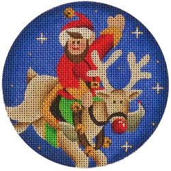 click here to view larger image of Rudolph and Elf (hand painted canvases)