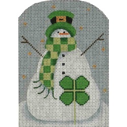 click here to view larger image of Clover Snowman (hand painted canvases)